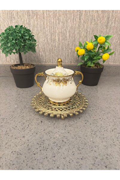 DecoZel BRASS CAST SUN PATTERNED INSIGNIA GIFT GIFT ITEM TEAPROOP PRESENTATION