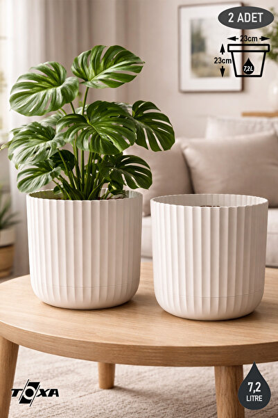 ToXA 2 Adet 7 Litre Sütun Saksı