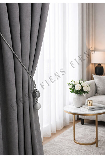 FİENS Mat İpek Soft Bambu Şantuklu Gramajlı 1/3 Sık Pile Tül Perde Ütü İsteme...