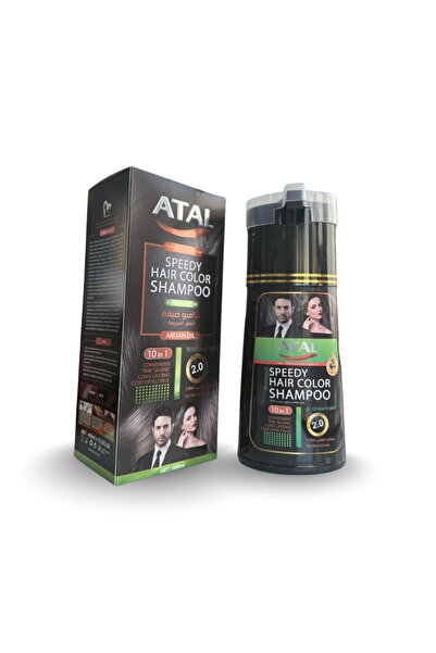ATAL شامبو صبغ الشعر السريع بزيت الأرغان 400 مل - أسود