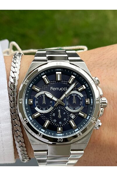 Ferrucci Tüm Fonksiyonları Aktif 2 Yıl Garantili Su Geçirmez Çelik Erkek Kol ...