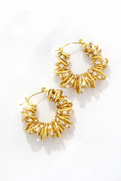 CHARMLUCKY ÇELİK TAŞLI TEL HALKA KÜPE