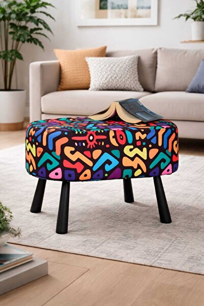 PUFMANYA DEFNE BOHEM DOĞAL GÜRGEN AYAKLI ÖZEL TASARIM PUF KOLTUK