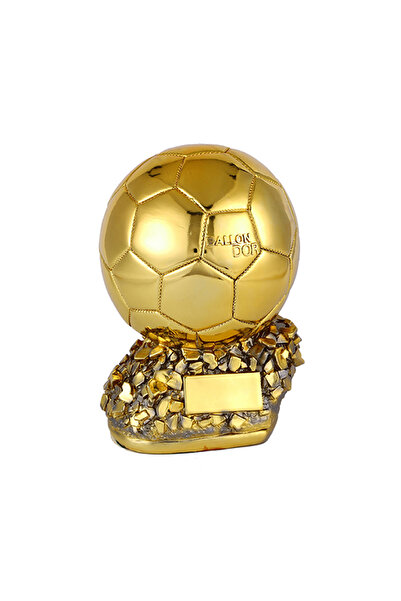 OEM Ballon d'Or trophy, gold-plated resin, 20 cm, gold