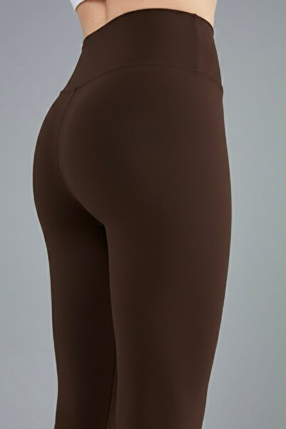 meyou bags Kadın Kahverengi Yüksek Bel Push Up Toparlayıcı Günlük ve Spor Tay...