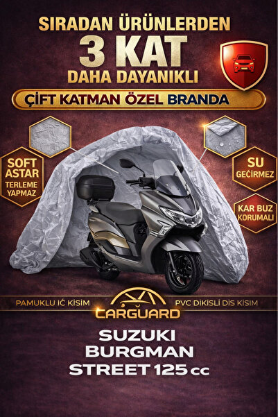 CarGuard غطاء محرك دراجة نارية من القماش القطني سعة 125 سي سي من سوزوكي بيرجم...