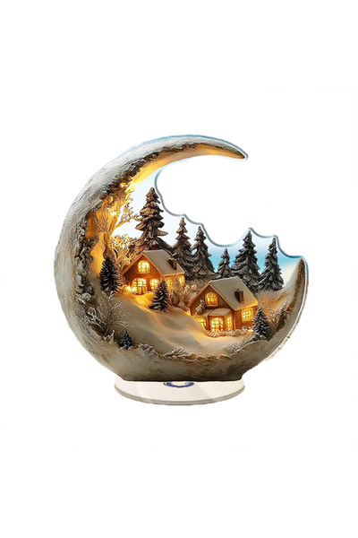 OEM Winter spirit decoration, with rotating stand, multicolor