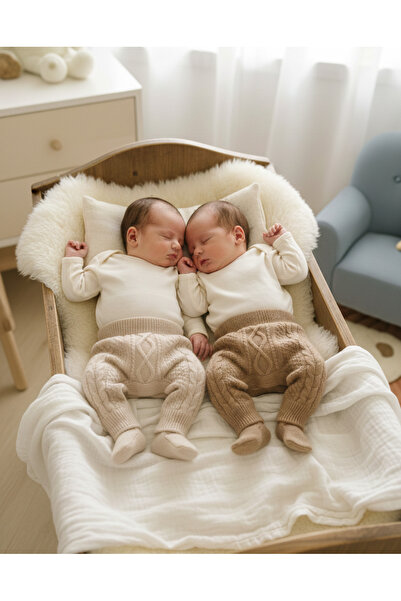 Nimini Kids Beli Lastikli Renkli Örgü Desenli Unisex Çoraplı Bebek Triko 2li ...