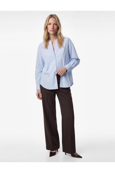 Koton Πουκάμισο με μακρυμάνικο γιακά δικαστή με λεπτομέρεια ραφής και κουμπιά