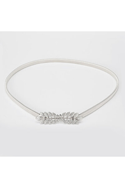 OEM Еластичен дамски колан, елегантен метален модел с катарама тип „листо“, с...