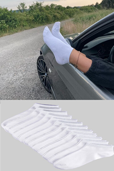 Ozzy Socks 12 perechi de șosete albe din bumbac pentru femei, set pentru util...