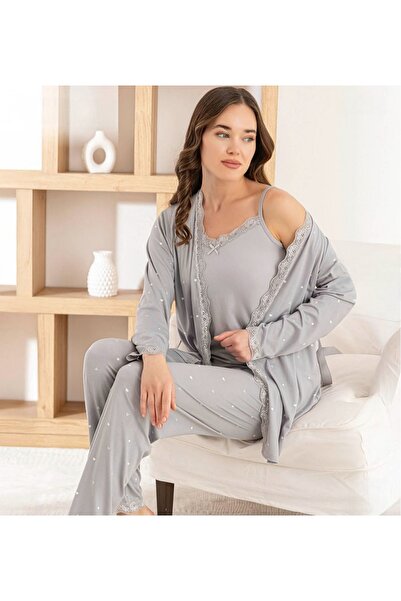 Pijamoni طقم بيجامة ميلان دانتيلي 3 قطع 7570