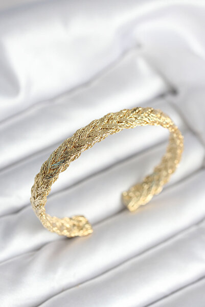 Skygo Crushed Chain Model Gold Color Women's Bracelet - Tj-Bb8018