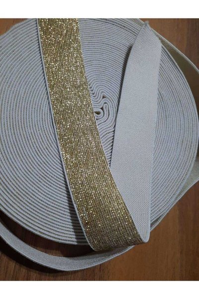 İMREN AKSESUAR 4 CM YELLOW SILVERY POWERED SUPER RUBBER 1 PACK 3 METERS