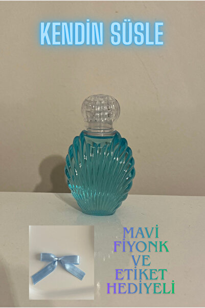 Pearl Star (50 ADET) Renkli Limon Kolonyalı Mika Plastik 40ml İstiridye Şişe ...