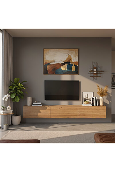 YETİ MOBİLYA Panti 180 Tv Sehpası Tv Ünitesi Çok Amaçlı Dolap Konsol Çam