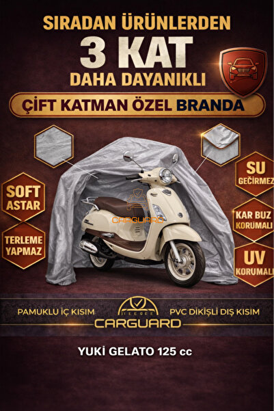 CarGuard غطاء محرك دراجة نارية من القماش المشمع سعة 125 سم مكعب من يوكي جيلات...