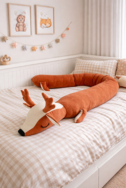 Piamom Sevimli Uzun Beşik Yatak Yan Koruma, Uyku Arkadaşı Bebek Çocuk Odası D...