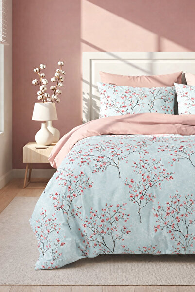 İQON Σετ Παπλωματοθήκη Διπλό Κρεβάτι Blossom Blue SETÇİFT