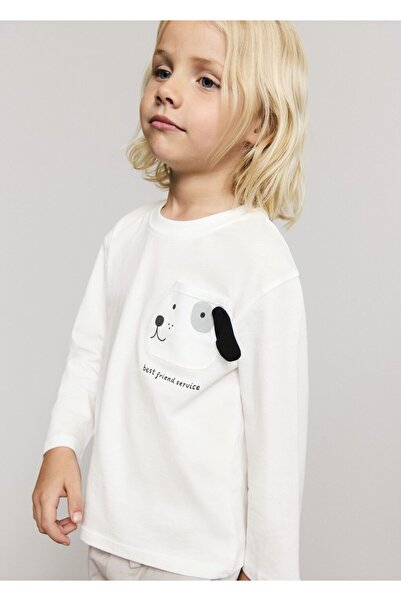 MANGO Baby Тениска с бродирани животни