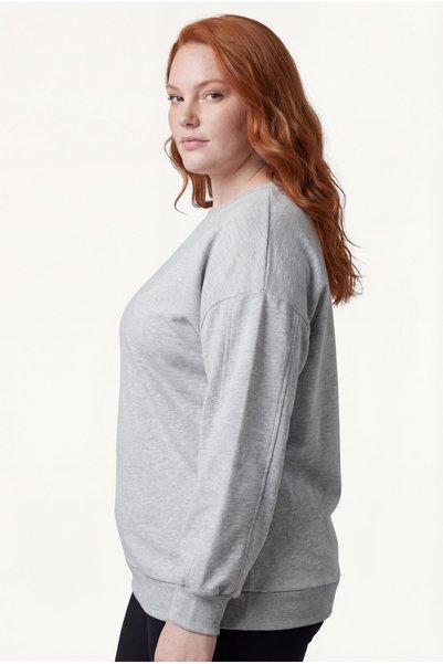 Ebsumu Women's Plus Size Basic Gray Sweatshirt
