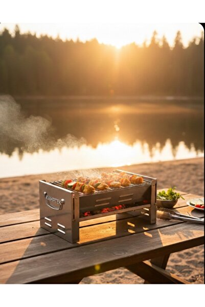 Genel Markalar Katlanır Mangal, Paslanmaz Çelik, Barbekü Kömür Mangalı, Izgar...