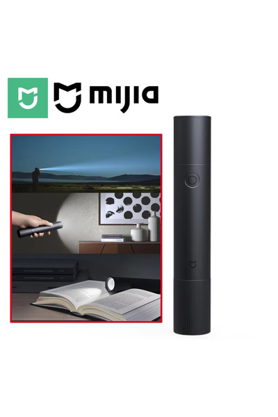 Xiaomi مصباح يدوي متعدد الوظائف من MIJIA، أسود اللون، بقوة إضاءة عالية (1000 ...