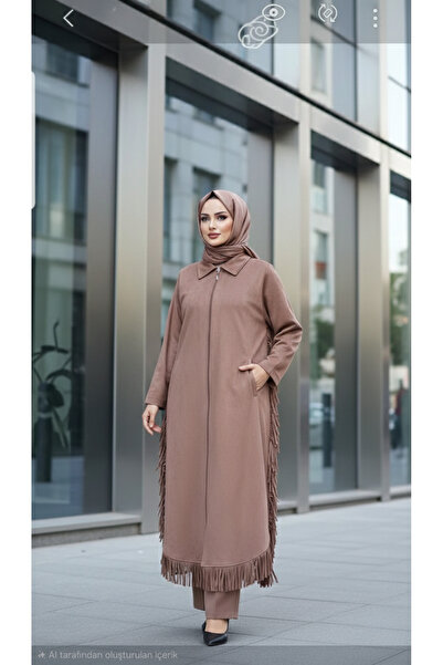 fatma kadın büyük beden nubuk  fermuarlı kap