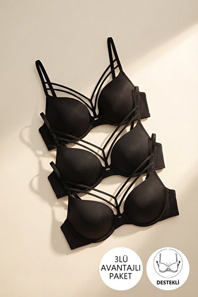 Nurteks Intimo Donna حمالة صدر أنيقة من أنيتا دولجي، عبوة اقتصادية مكونة من 3...