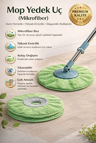 Single 2katlı Mikrofiber Başlık (DÖNER MOPLAR İÇİN)