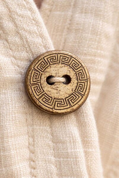 İMREN AKSESUAR كوكانات زر خشبي 18 ملم رسم ليزر 1 عبوة 15 قطعة