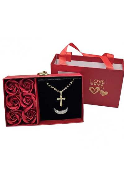 VİBE Scented Rose Gift Box with Jewelry Compartment Red