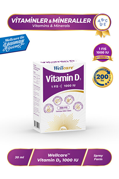 Wellcare Vitamin D3 1000 IU - 30 ML