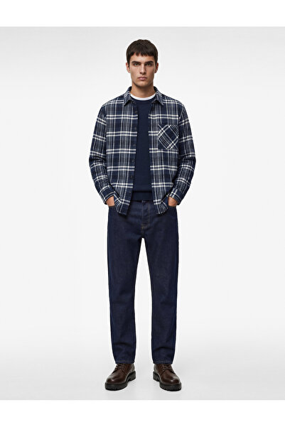 Koton Regular Fit Uzun Kollu Klasik Yaka Düğmeli Oduncu Gömleği