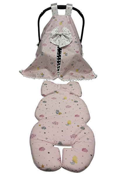 Happy Baby Dikiş Atölyesi Puset Takımı Puset Örtüsü Minderi Çarşafı Pamuklu P...