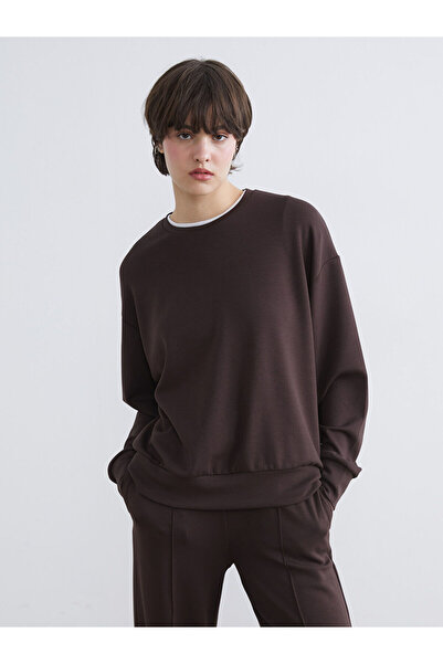 LC Waikiki Γυναικείο φούτερ Özmarka New Season με λαιμόκοψη ποδηλάτου και απα...