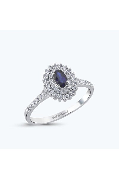 Altınbaş Pırlanta Safir Oval Yüzük