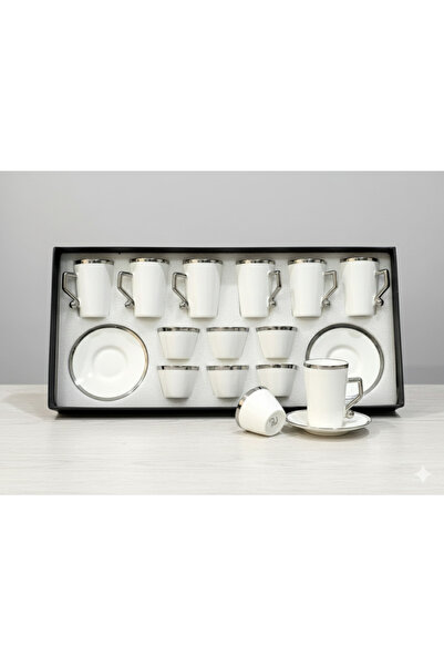 Generic مجموعة ضيافة عصرية تتضمن فناجين شاي، وفناجين قهوة، وصحون – تصميم أنيق...