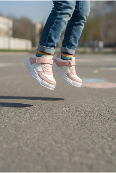 HİGHRUN Pantofi de școală unisex pentru copii, cu șireturi și sistem de prindere cu arici