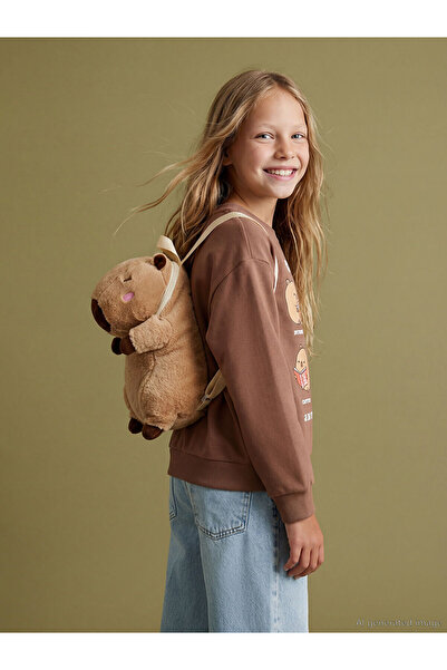 LC Waikiki LCW ACCESSORIES Παιδικό σακίδιο πλάτης για κορίτσια με βελούδινη φ...