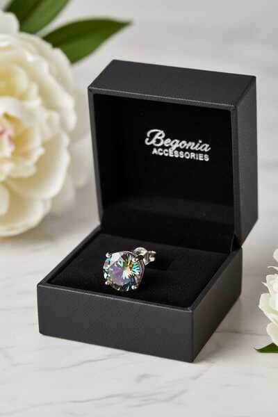 Öte Beri Öteberi فضي غير قابل للتشويه 316l فولاذ جراحي للجنسين ميستيك توباز ح...