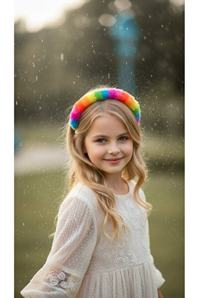 ELUNE İSTANBUL Elune Set of 2 Rainbow Plush Colorful Crowns – Children & Adults