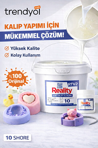 REALİTY YAPI Reality Yapı Kalıp Silikonu 5 Kg. (RTV2, Yarı Şeffaf, 10 Shore)