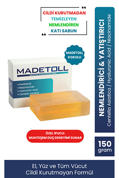 Madetoll Yüz&Vücut Temizleme Sabunu 150 gr-Nemlendirici&Yatıştırıcı Etki-Cent...