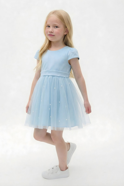 FESSHERA KİDS Kız Çocuk elbise Özel Gün ve Parti Elbisesi Prenses Model Sırt ...