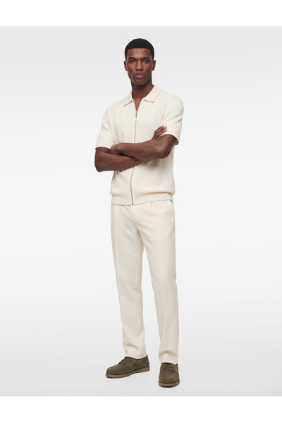 Koton Comfortable Fit Pocketed Viscose Blend Pleated Fabric Pants