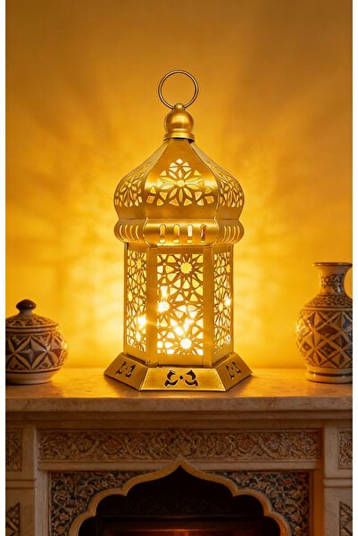 Yoawllty Ramadan Light, Vintage Hollow Carved LED Ramadan Lantern Night Light...
