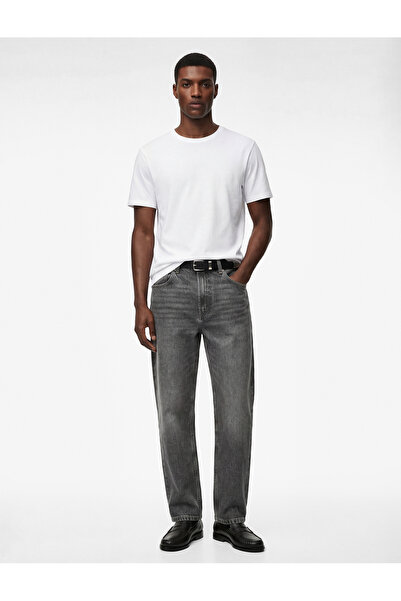 Koton Kısa Kollu Pamuklu Bisiklet Yaka Basic Slim Fit Tişört