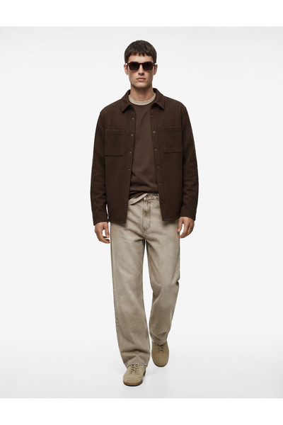 Koton Regular Fit Cepli Çıtçıt Düğme Detaylı Klasik Yaka Uzun Kollu Gömlek Ceket