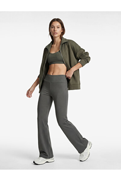 Koton Yüksek Bel Slim Fit İspanyol Paça Spor Tayt